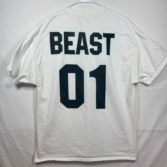 Beauty and the Beast Matching Couple T-Shirts White Graphic Hanes Men XL Wmn S - Picture 2 of 11